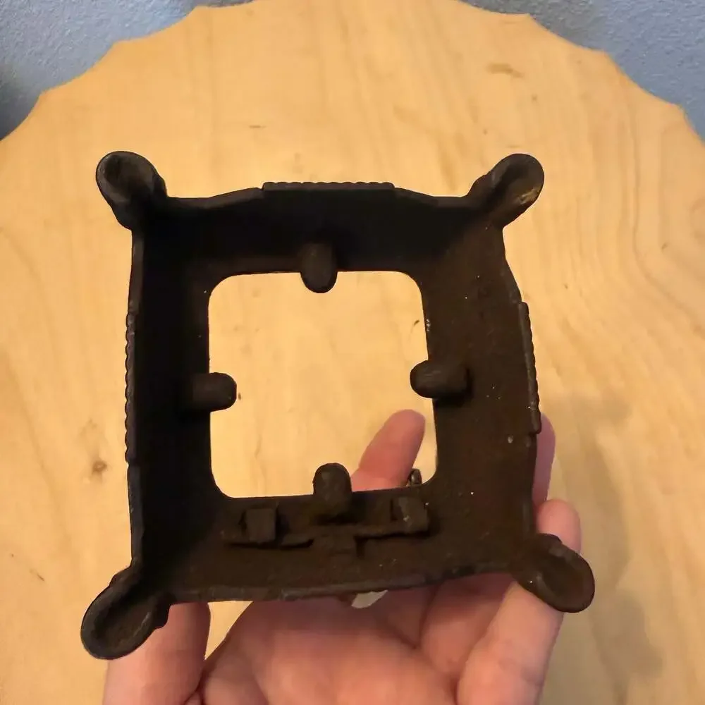 Antique Cast Iron Horseshoe and Horse Head Desk Inkwell Stand